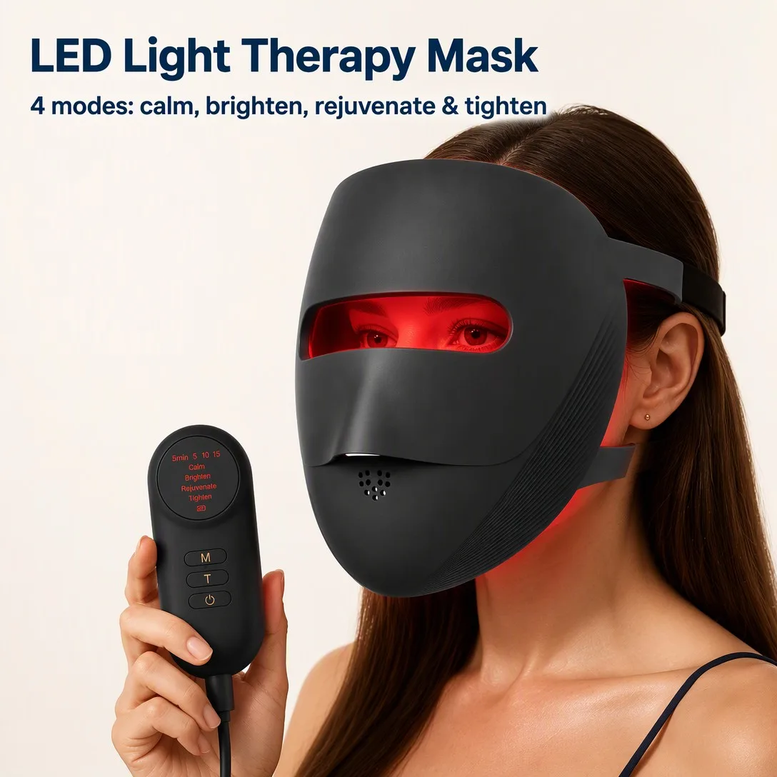 LED Face Mask Red Light Therapy - 4 Modes Skin Rejuvenation - main product image