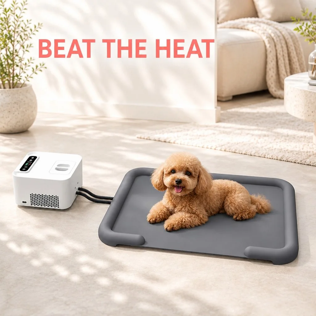 Mascotas Cooling alfombrilla bajo ruido Cooling Unit- antideslizante con borde elevado borde - detail view 3