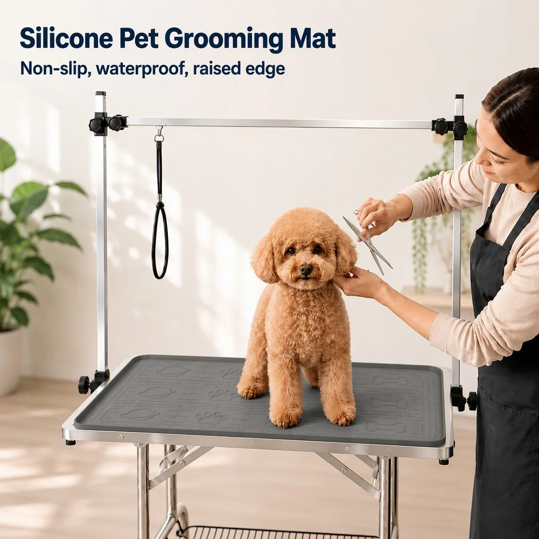 Silicone Pet Grooming Mat - Waterproof Large Dog Bath Pad - main product image