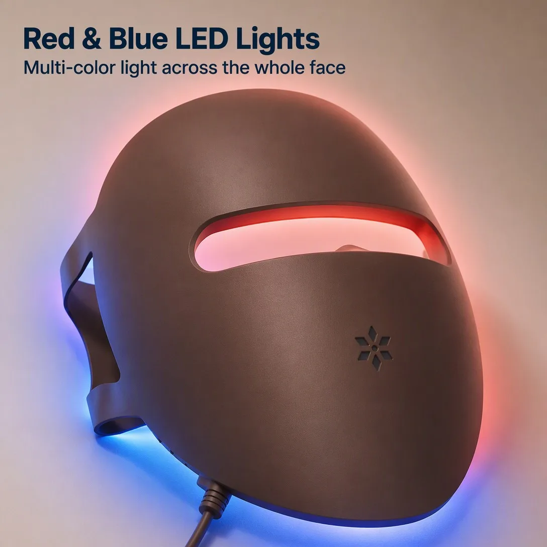 LED Face Mask Red Blue Light Therapy - Multi Color Photon - detail view 5