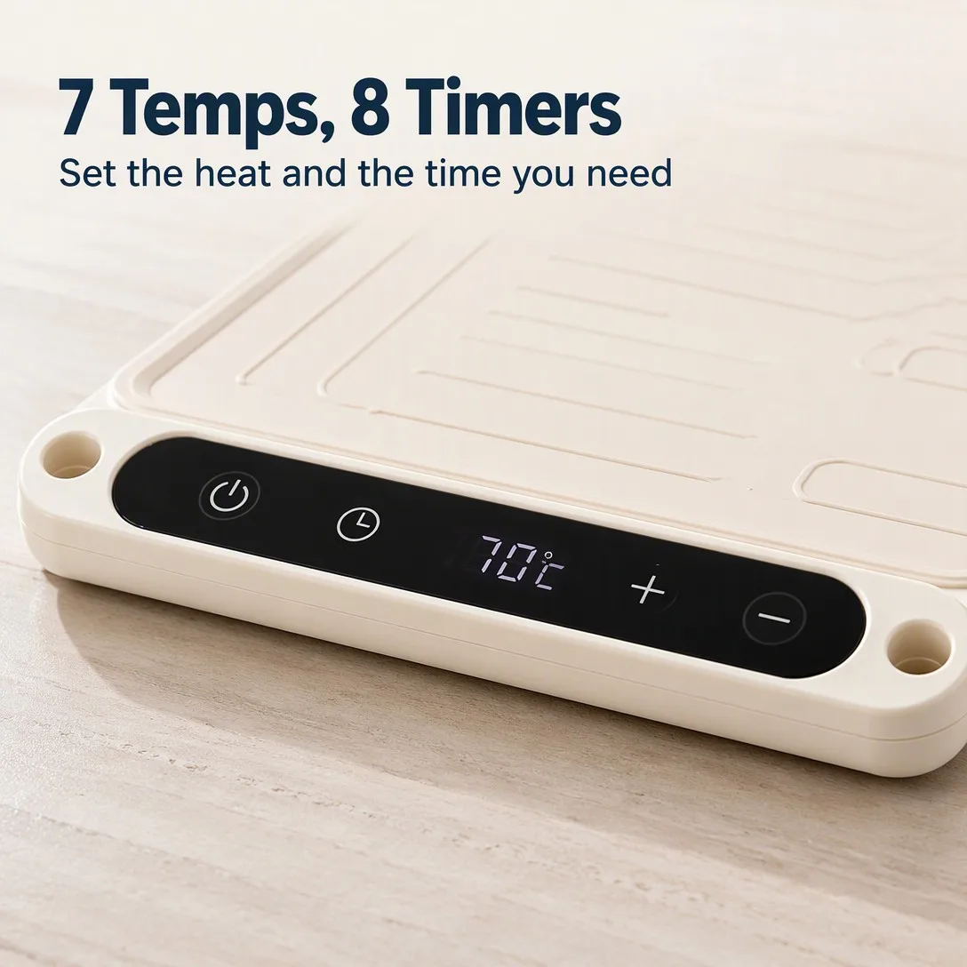 シリコーン 保温 マット- 10s Fast Heat 7 Temp Levels 8H Timer - detail view 1
