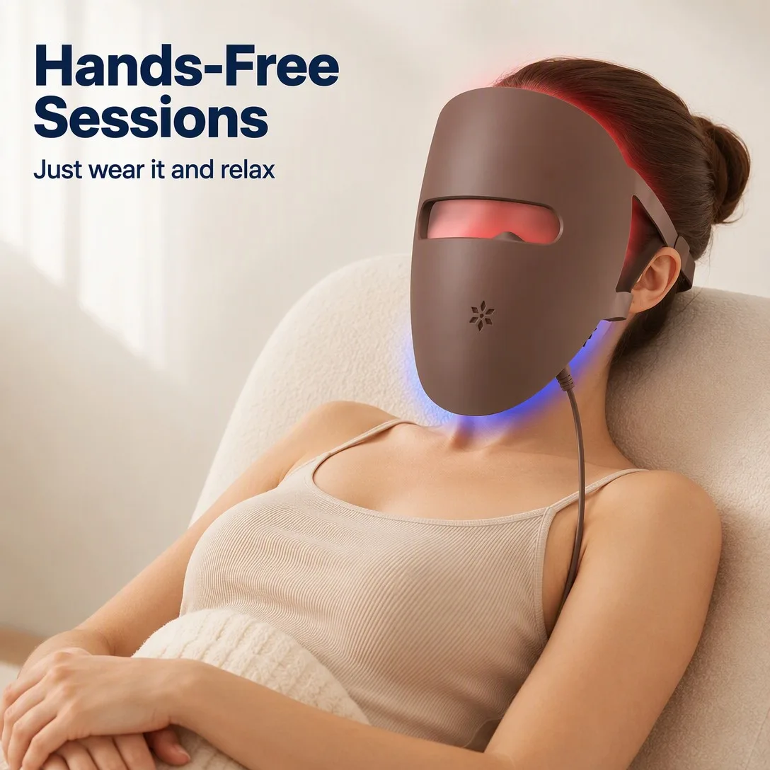 LED Face Mask Red Blue Light Therapy - Multi Color Photon - custom silicone manufacturer