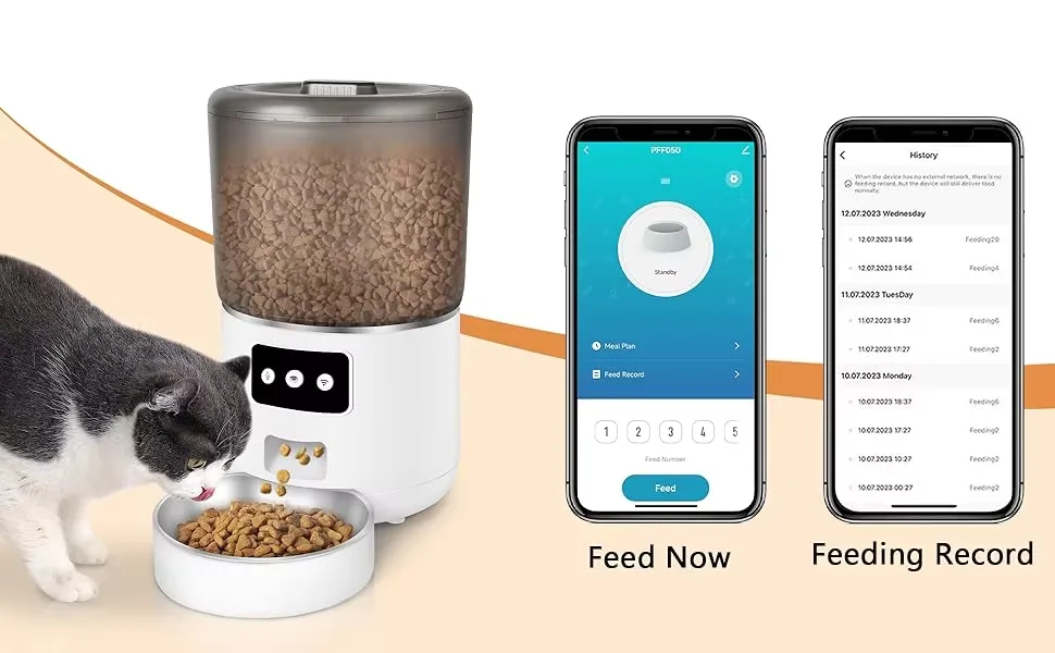 New Arrival Smart Automatic WiFi Pet Feeder Silicone Cat Food Dispenser with APP Control for Dogs - detail view 10