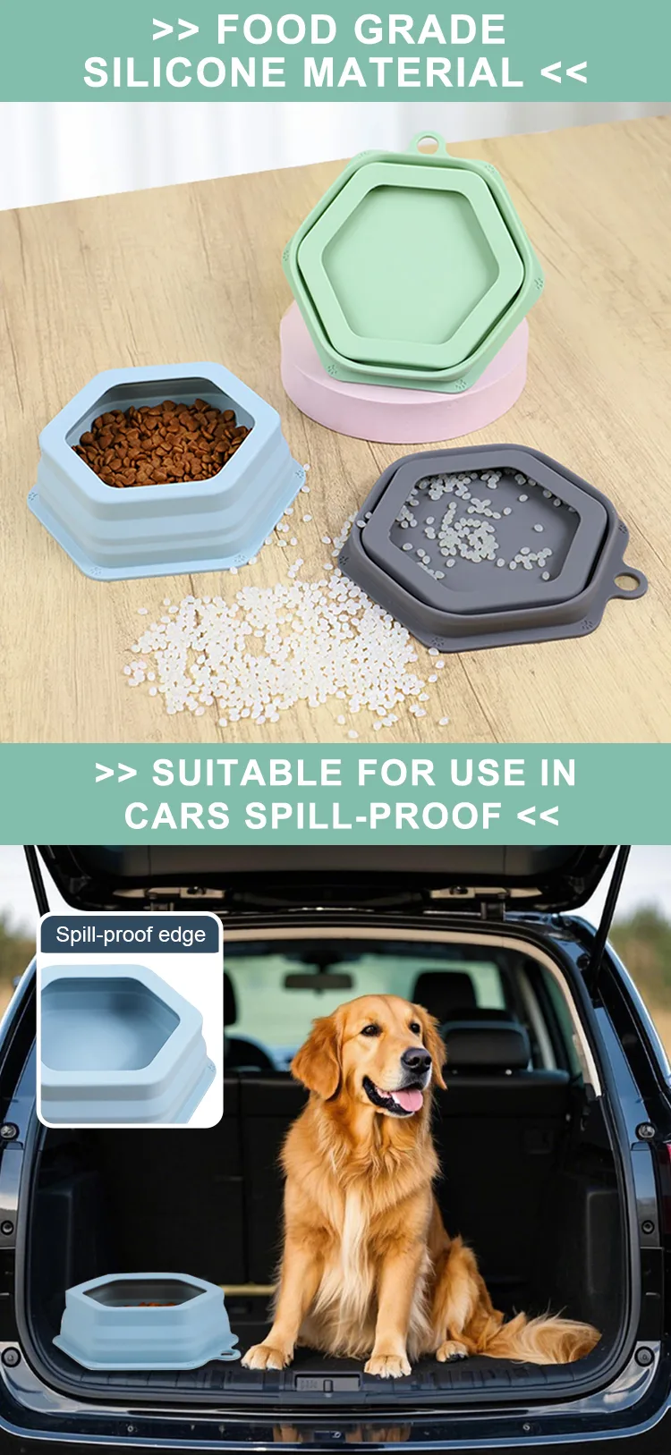2025 New Arrivals Bpa Free Silicone Pet Bowl Slow Food Feeding OEM Wholesale Portable Feeder Dog Bowls - detail view 7