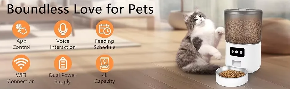 New Arrival Smart Automatic WiFi Pet Feeder Silicone Cat Food Dispenser with APP Control for Dogs - detail view 8