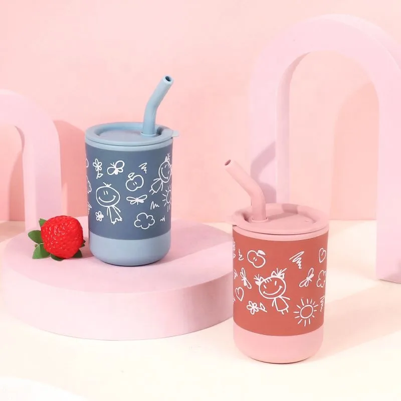 Silicone Sippy Cups for Toddlers - Spill Proof, Straw & Lid - custom silicone manufacturer