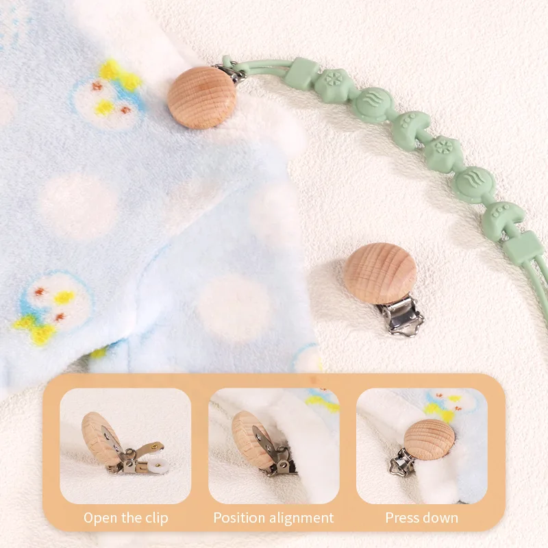 Silicone tétine pince bébés- One Piece Teething sûr - detail view 3
