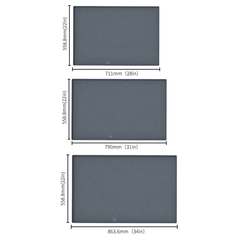 Anti glisse cuisine placard tapis gros table tapis silicone coussinet imperméable silicone - detail view 5