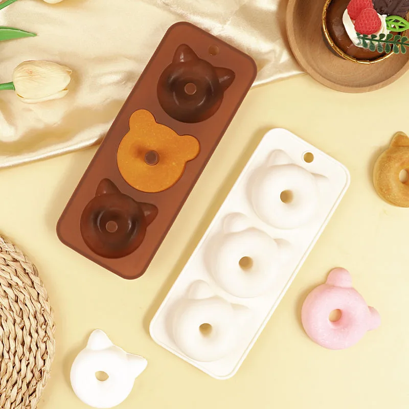 Top Rankings Food-Grade Silicone Round Donut Mold Easy Release Oven Cake Baking Tool - detail view 1