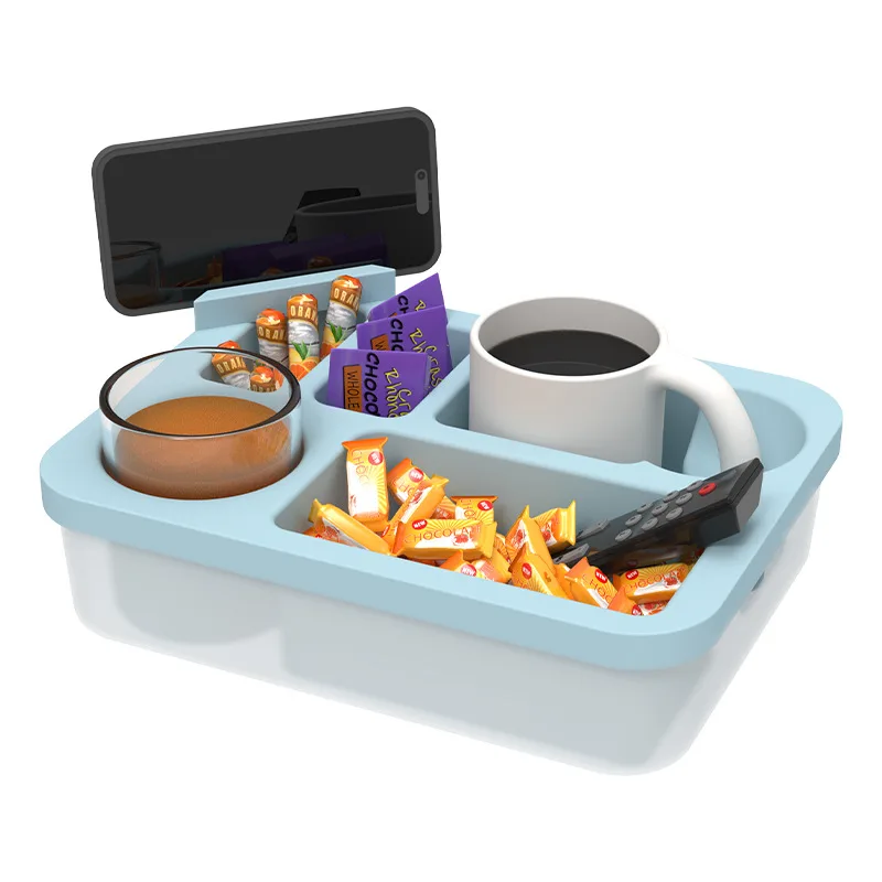 Rectangular Divided Tray 6 Compartment Classic Silicone School Lunch Plate Dish for Canteen - detail view 10