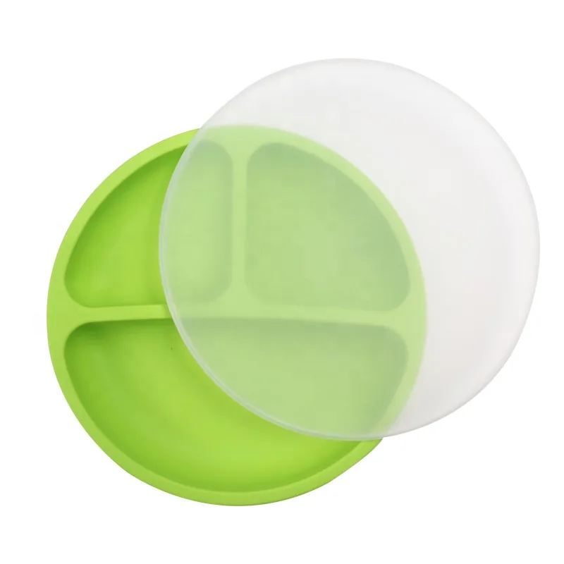 Children's Baby Feeding Bowl Stainless Steel Silicone Cover BPA Free Dishwasher Safe Eco-Friendly Reusable Portable Box - Silicone dinner plate - detail view 9