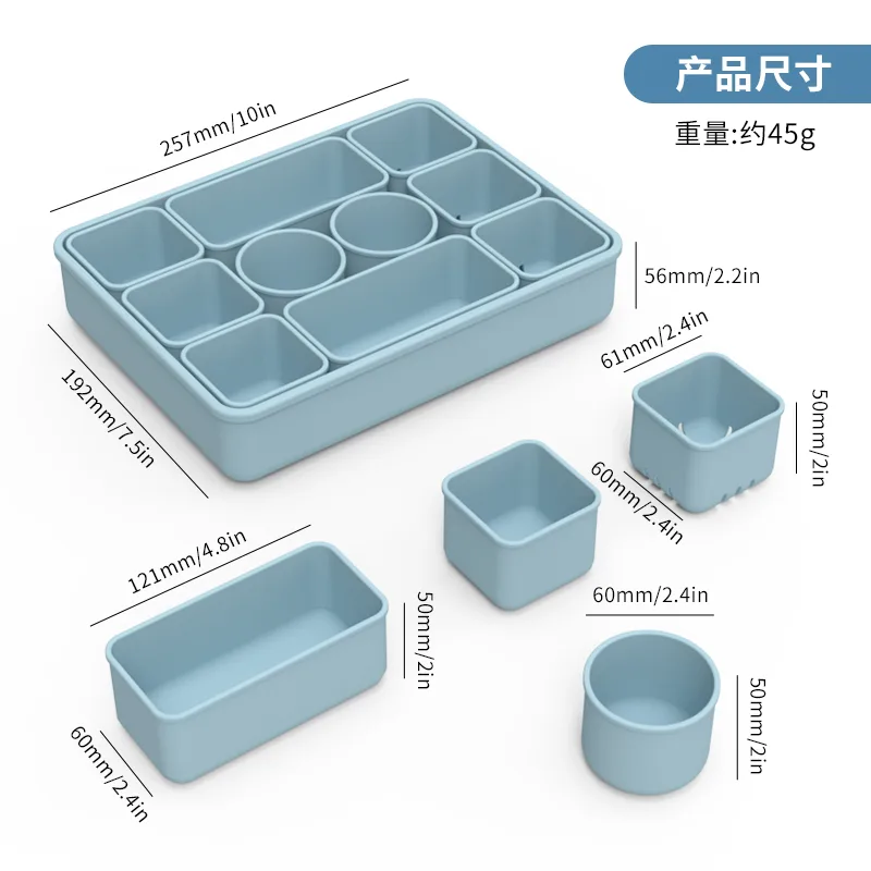 Silicone Make up Brush Nail Polish Lipstick Holder Case Organizer Storage Box - detail view 10