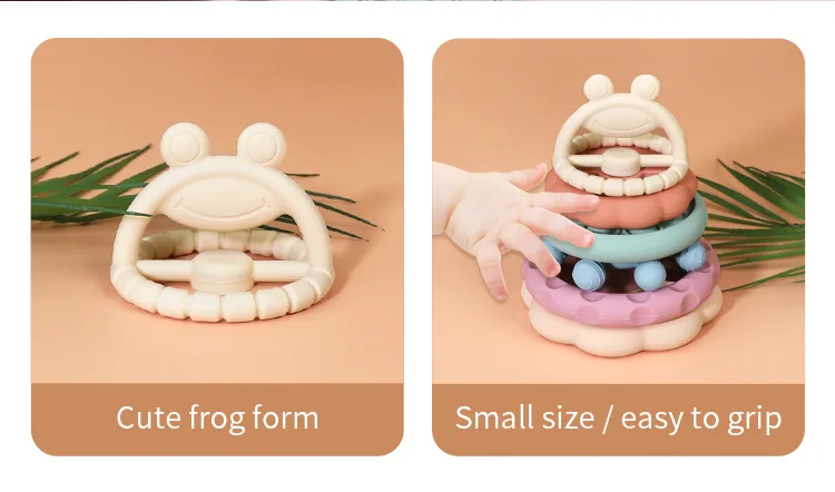 Non Toxic Baby Teether Silicone Toys Bpa Free Food Grade Chew Silicone Baby Teether - detail view 10