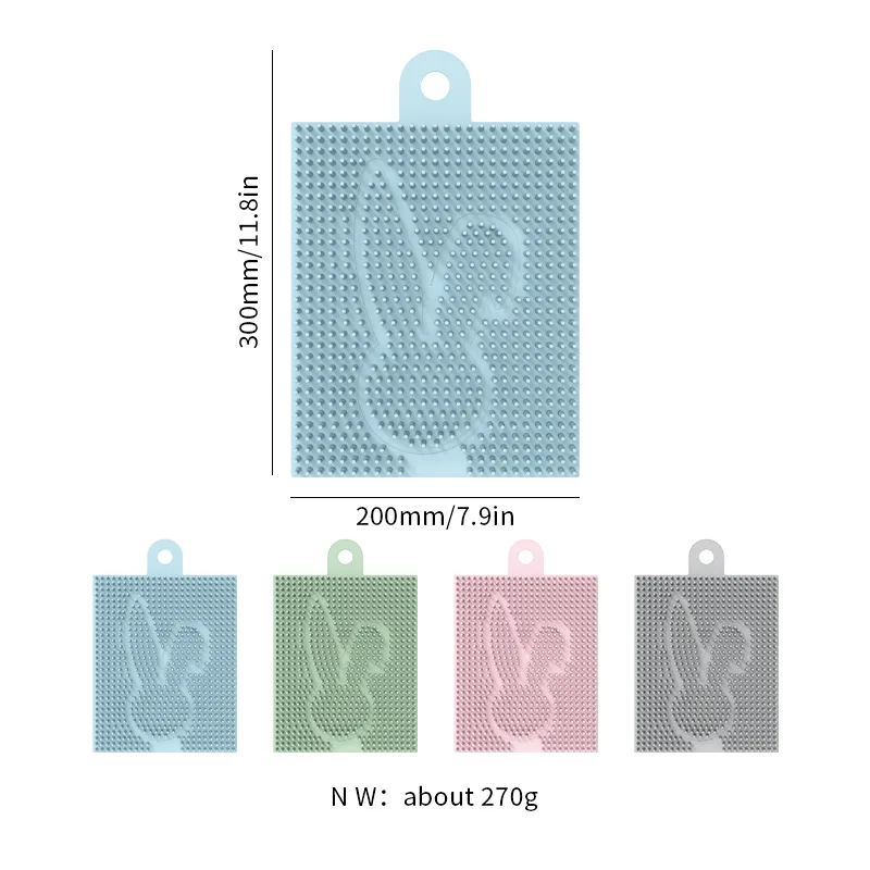 Foot Rub Rubbing Gadget Bathroom Massage Bath Dead Skin Washing Foot Brush Silicone Bathtub Non-Slip Bath Mat - detail view 10