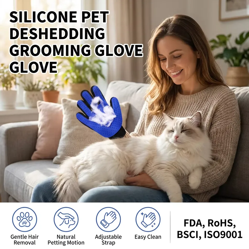 Personalizado silicone animais pelo removedor luvas animais higiene luva Guantes De - detail view 1