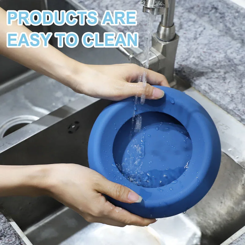 Custom Silicone Collapsible Pet Water Bowl Portable Outdoor Travel Feeding and Drinking Bowl for Dog Cat - detail view 3