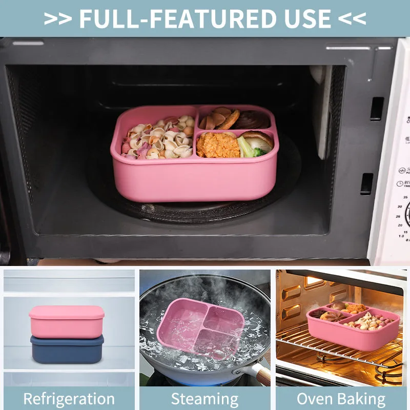 Custom Logo BPA Free Portable Leakproof Bento Lunch Boxes Leak Proof Large Square Lunch Box - detail view 2