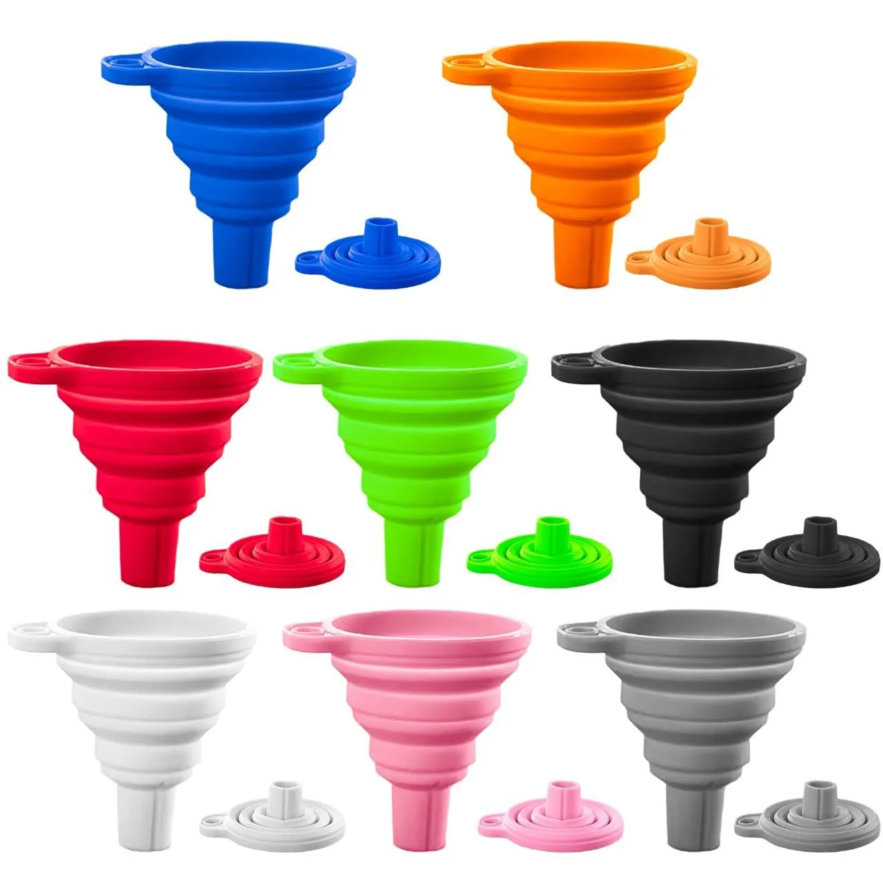 Silicona plegable grande embudo herramientas cocina Gadgets accesorios Funnels agua botella - detail view 6