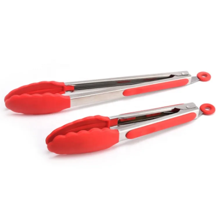 9 pouce 12 pouce Platinum silicone glace Tongs barbecue Tongs alimentaire Tongs - detail view 7