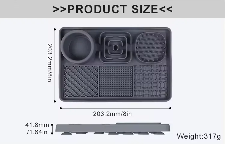 Modern Non-Slip Dog Bowl with Solid Pattern Food Grade Silicone Pet Lick Mat Eco-Friendly Automatic Pet Feeder for Water Food - detail view 11