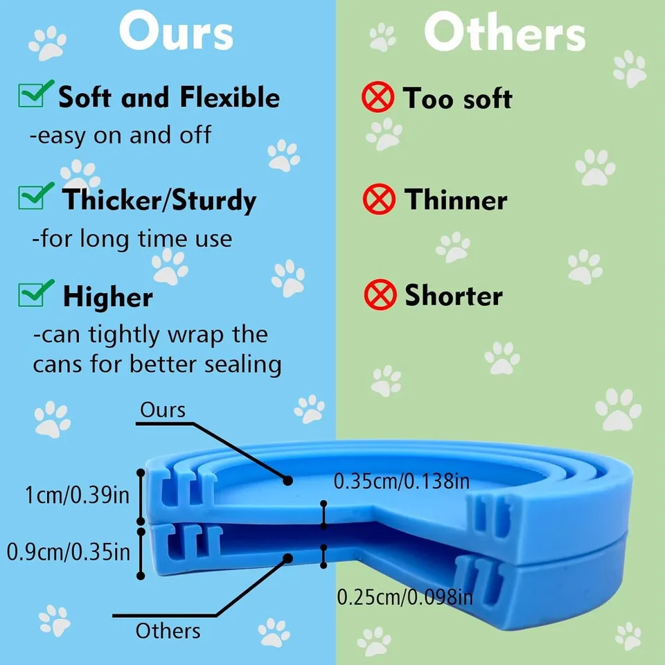 Reusable Durable Silicone 3-in-1 Pet Food Can Leak-Proof Storage Container for Cats Dogs - detail view 3