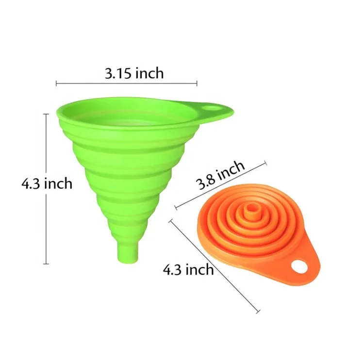 100% Food Grade Silicone Collapsible Large Size Funnel Foldable Kitchen Funnel for Liquid Transfer - detail view 10