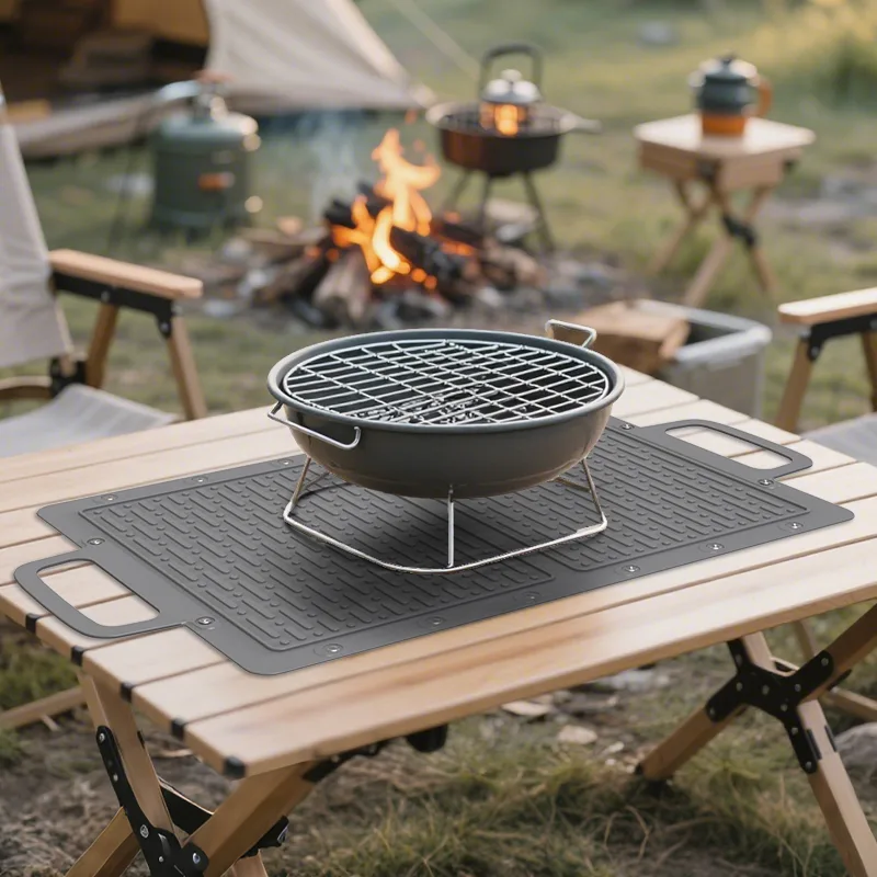New Arrivals Grill Mat Silicone Fire Proof Oil Water Proof Grill Mat for Outdoor Grill Fire Pit - detail view 7