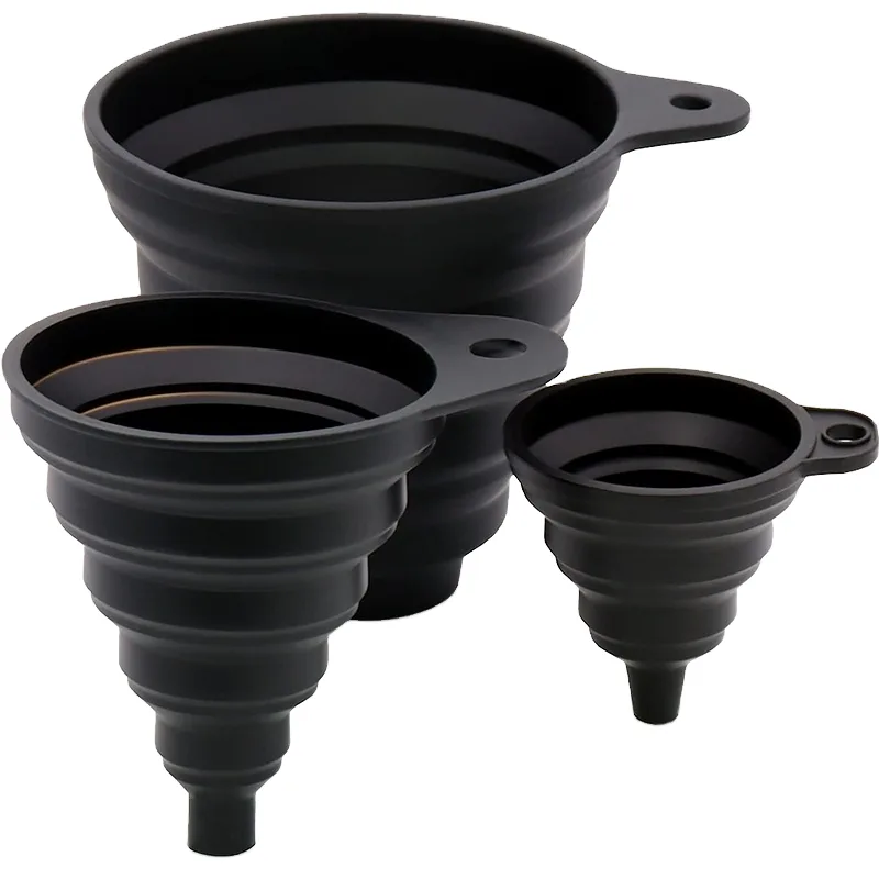 Silicona plegable grande embudo herramientas cocina Gadgets accesorios Funnels agua botella - detail view 1
