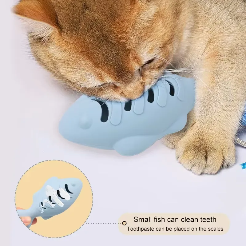 Ecológico peixe-Shaped Bite-Resistant Molar Self-Pleasure silicone animais brinquedo grau - detail view 3
