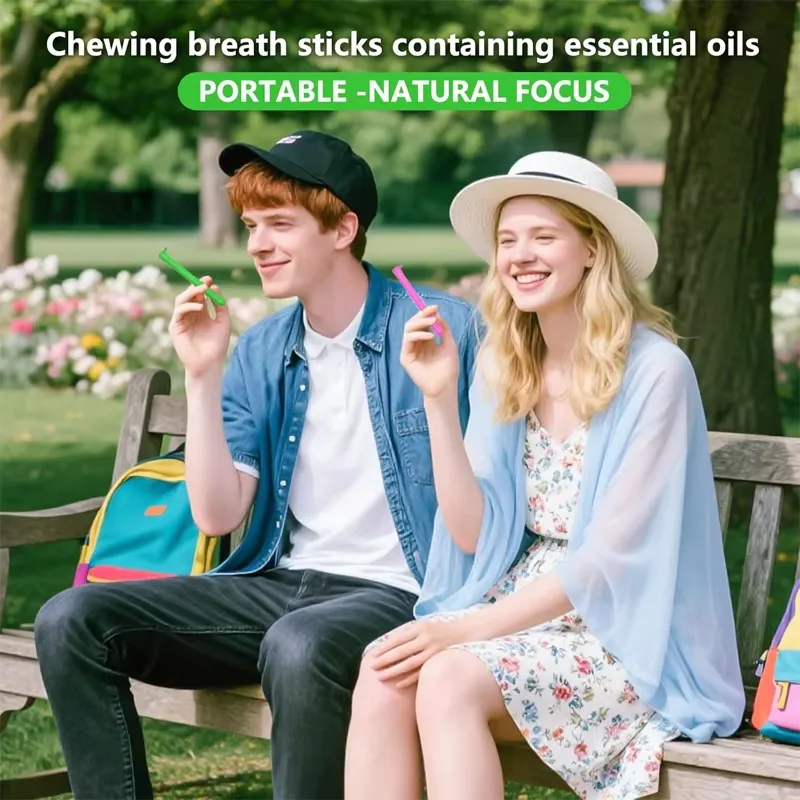 Chewable Essential Oil Breath Stick Chewable Breather Quit portátil Stop Smoking Aid - detail view 9