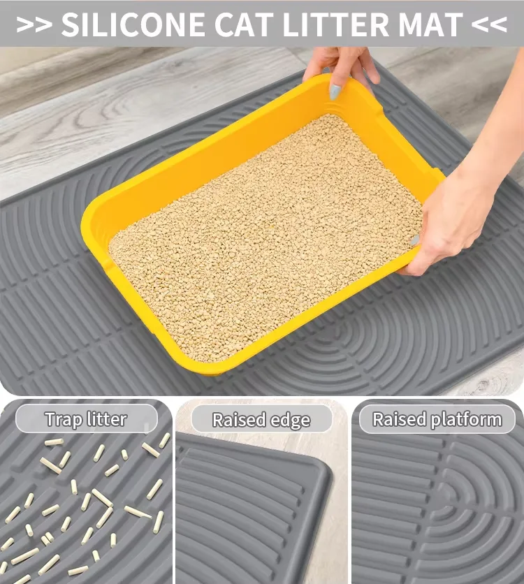 Silicone animais Diatom Mud alimentação tapete Absorbent respingo anti gato cão refeição - detail view 8
