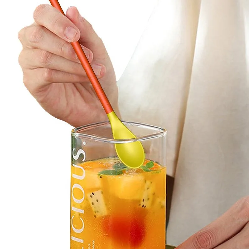 Ecológico sin BPA suave plegable silicona Straw cuchara reutilizable Drinkware Accessory CE - detail view 2