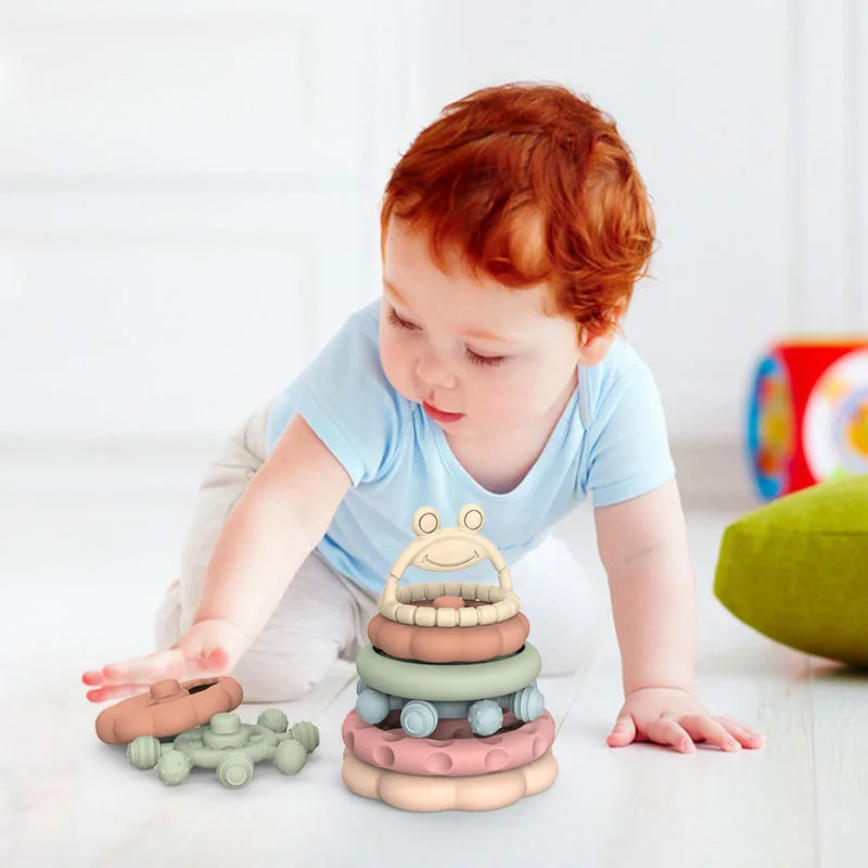 Non Toxic Baby Teether Silicone Toys Bpa Free Food Grade Chew Silicone Baby Teether - main product image