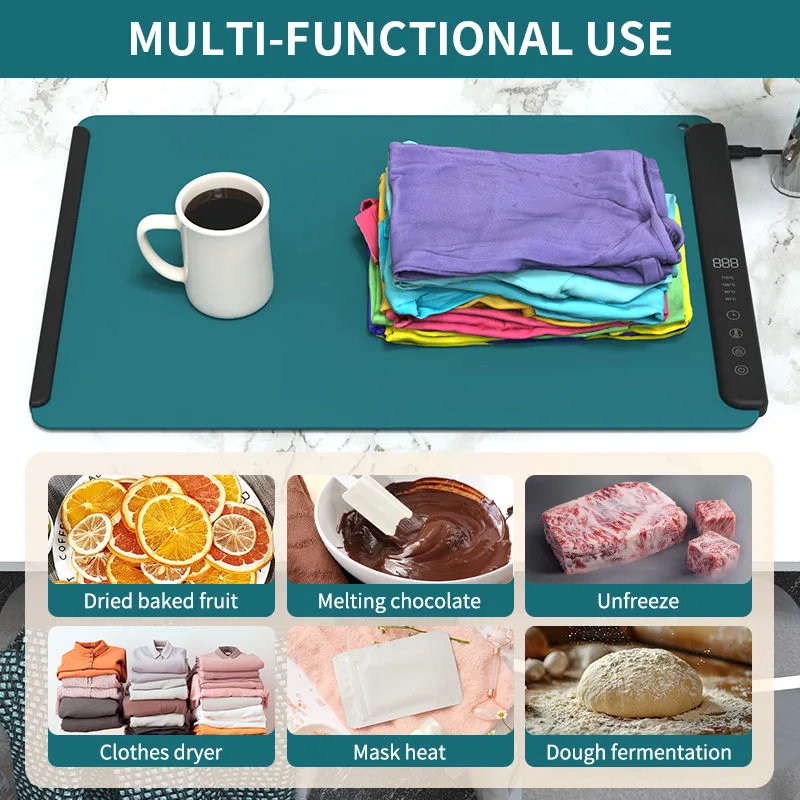 2026 New Fast Heating Foldable Food Portable Electric Warming Tray Smart Plate Silicone Plate Table Mat - detail view 4