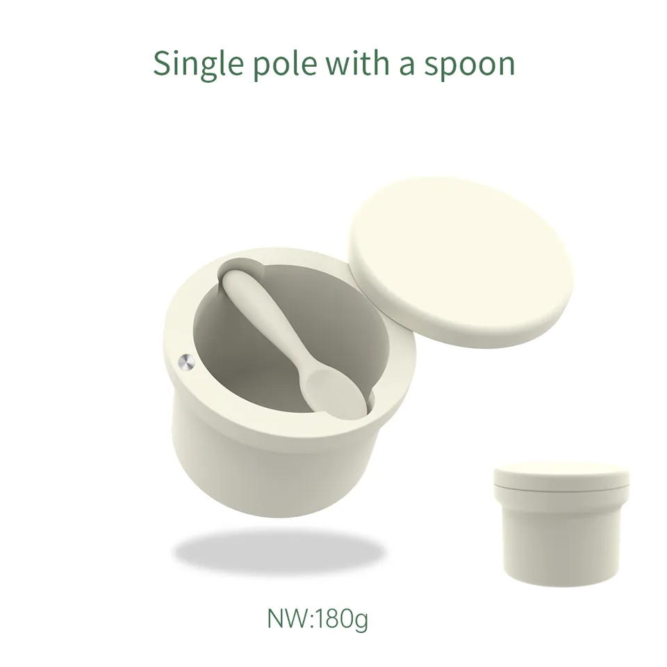 Custom Logo Bowl Non Toxic Food Grade Silicone Gyro Baby Feeding Bowl With Lid - detail view 3