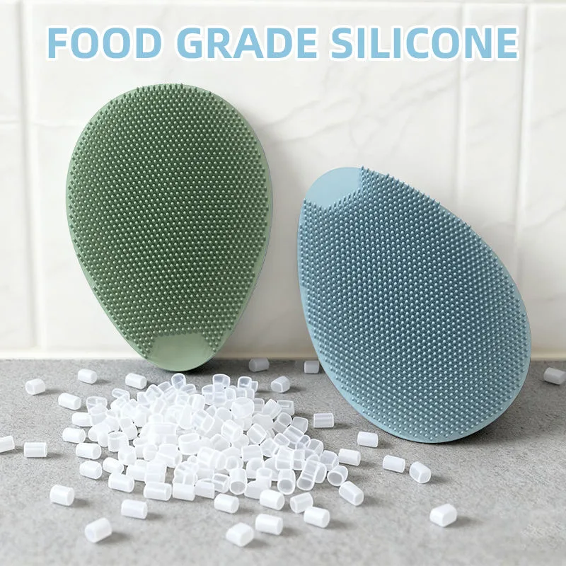 Soft Silicone Hair Cleaning Brush Reusable Baby Bath Cleaner Massager Brush Scrubber Silicone Baby Shampoo Brush - detail view 4