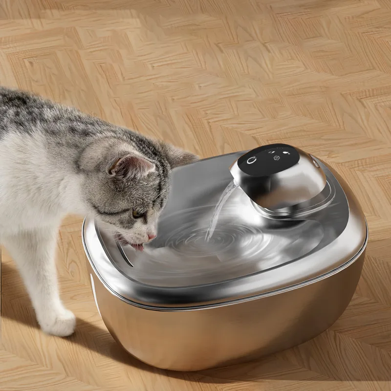 2025 NEW Automatic Cat Fountain Smart Pet Water Dispenser with Battery Power No Water Pump Water Separation Cat Bowl Cats Dogs - main product image