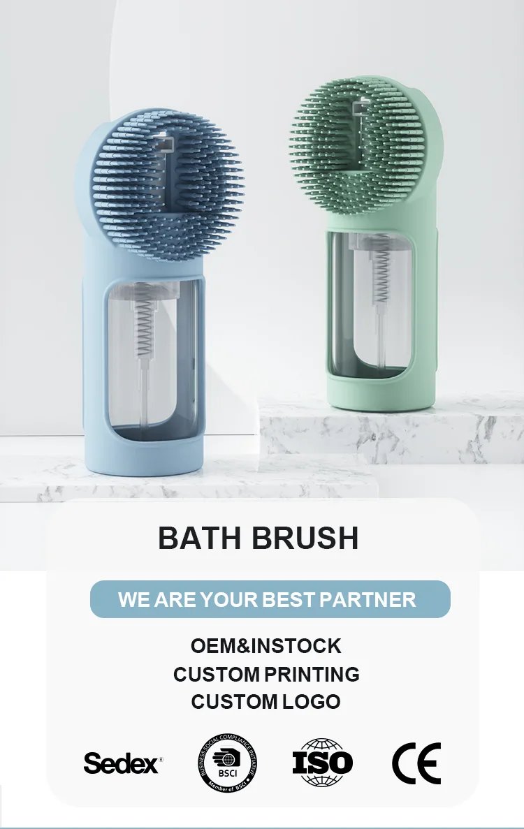 OEM 반려동물 제품 그루밍 용품 샤워 샴푸 Spray 소프트 Bristle 세탁 마사지 목욕 브러시 강아지 고양이 - detail view 6