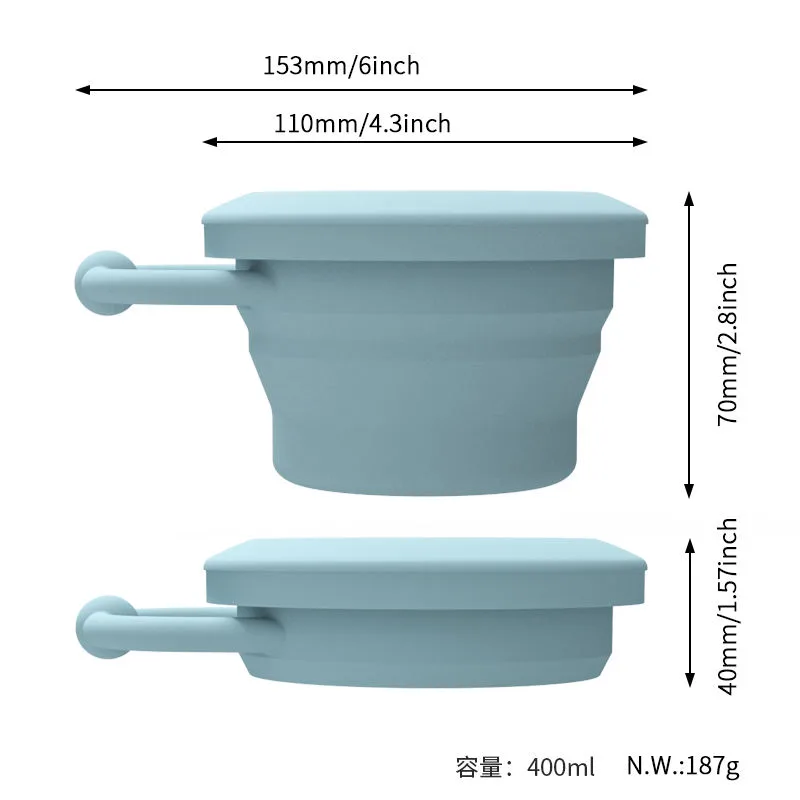Plegable silicona vasos tapa infantil menaje niño pequeño snack almacenamiento contenedor - detail view 5