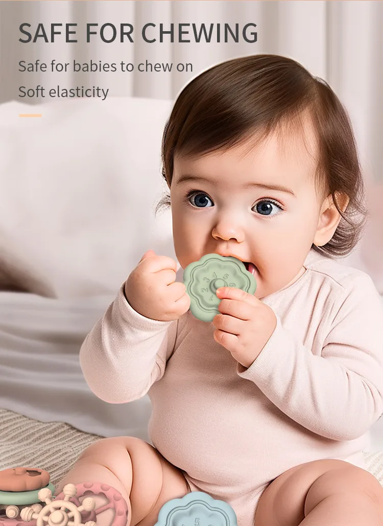 Non Toxic Baby Teether Silicone Toys Bpa Free Food Grade Chew Silicone Baby Teether - detail view 9