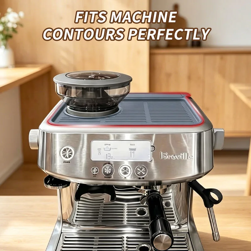 New Arrivals Espresso Tamper Mat Water-Resistant Tamping Mat for Breville 870/880 Silicone Top Mat for Breville Espresso - detail view 2