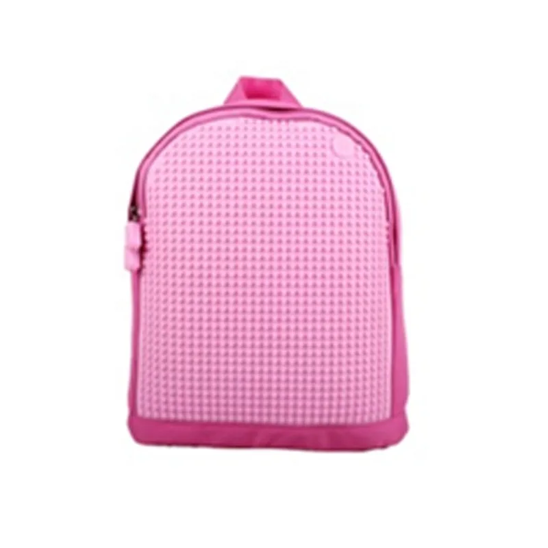 New Pink Pixel Backpack Unique Jigsaw Puzzle Bag Schoolbag Educational DIY Toys Great Holiday Gift for Children - detail view 11