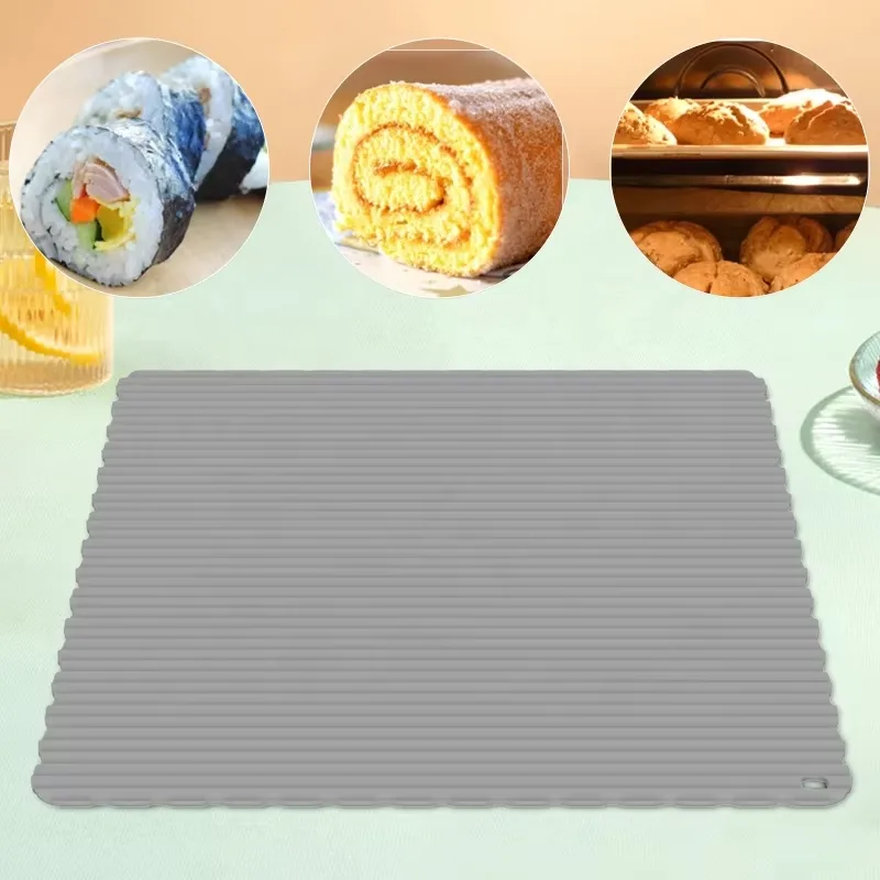 Nouveau Convenient Useful antiadhésif Resistance silicone Sushi roulant tapis cuisine outils - detail view 3