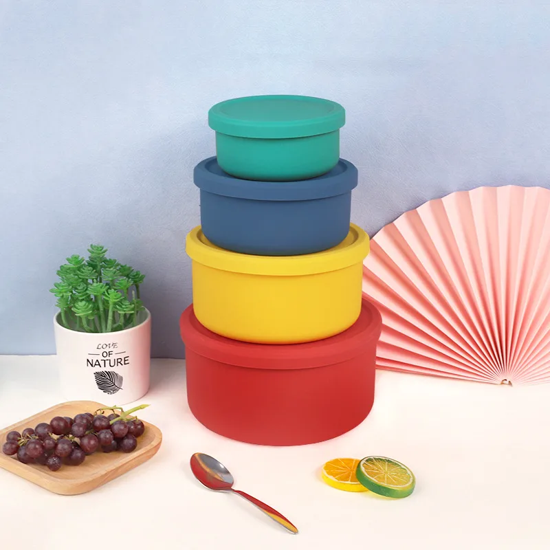 BPA-Free Leak-Proof Salad Silicone Lunch Box Adult & Kids Food Storage Container with Preservation Advantage - detail view 3