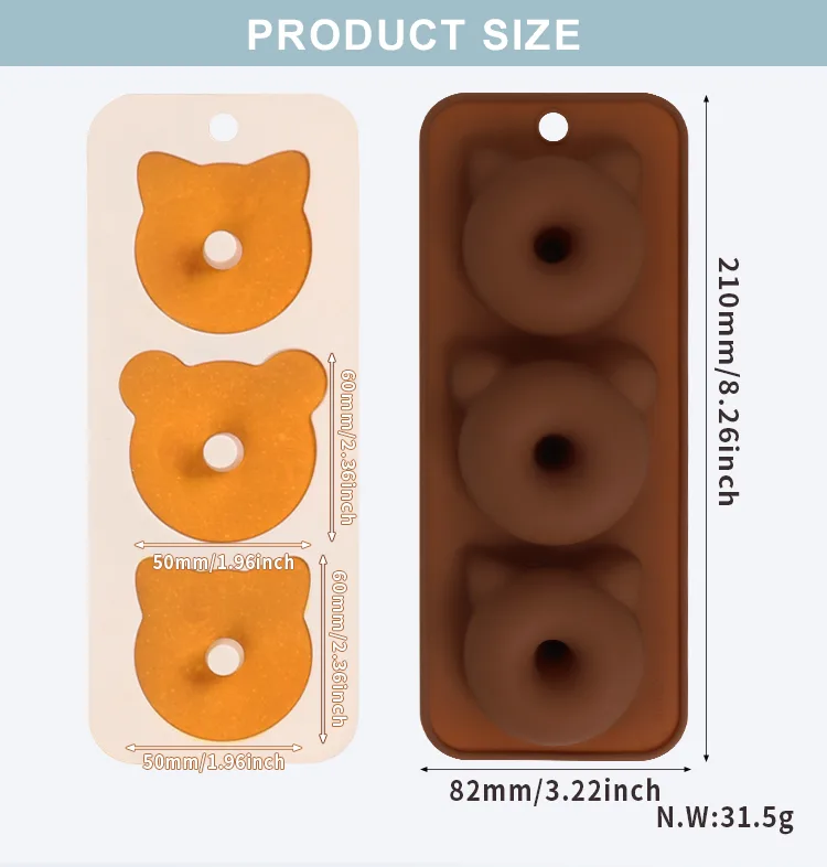 Top Rankings Food-Grade Silicone Round Donut Mold Easy Release Oven Cake Baking Tool - detail view 11