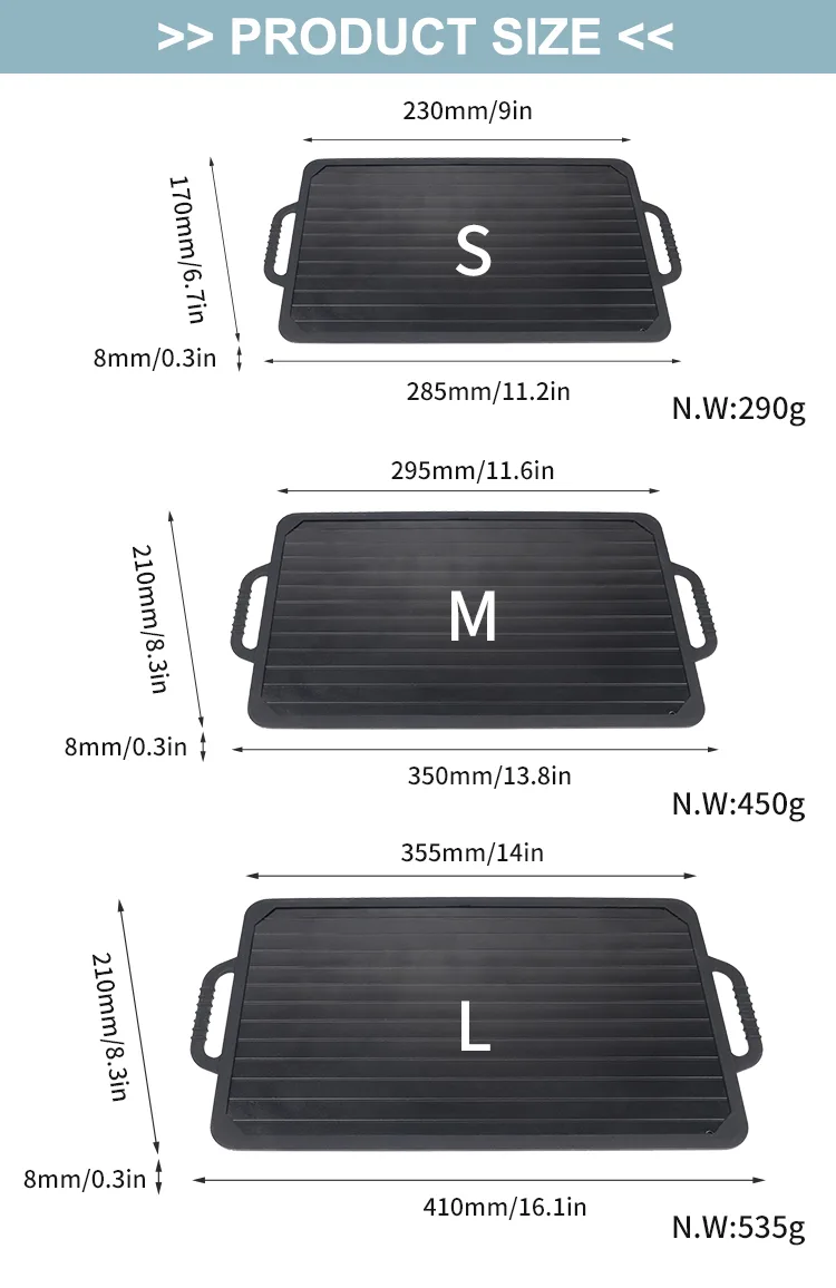 New High Quality Defrost Tray Thaw Frozen Food Defrost Master Kitchen Gadgets Meat Quick Defrosting Plate Board - detail view 9