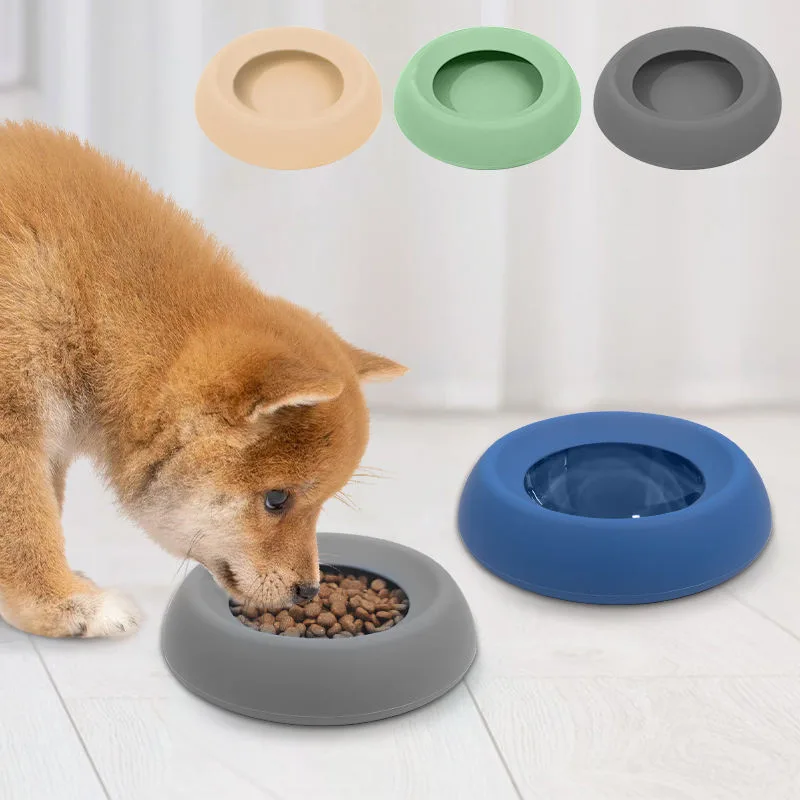 Anti anti-débordement pliable silicone chien eau bol écologique animaux fournitures uni - main product image