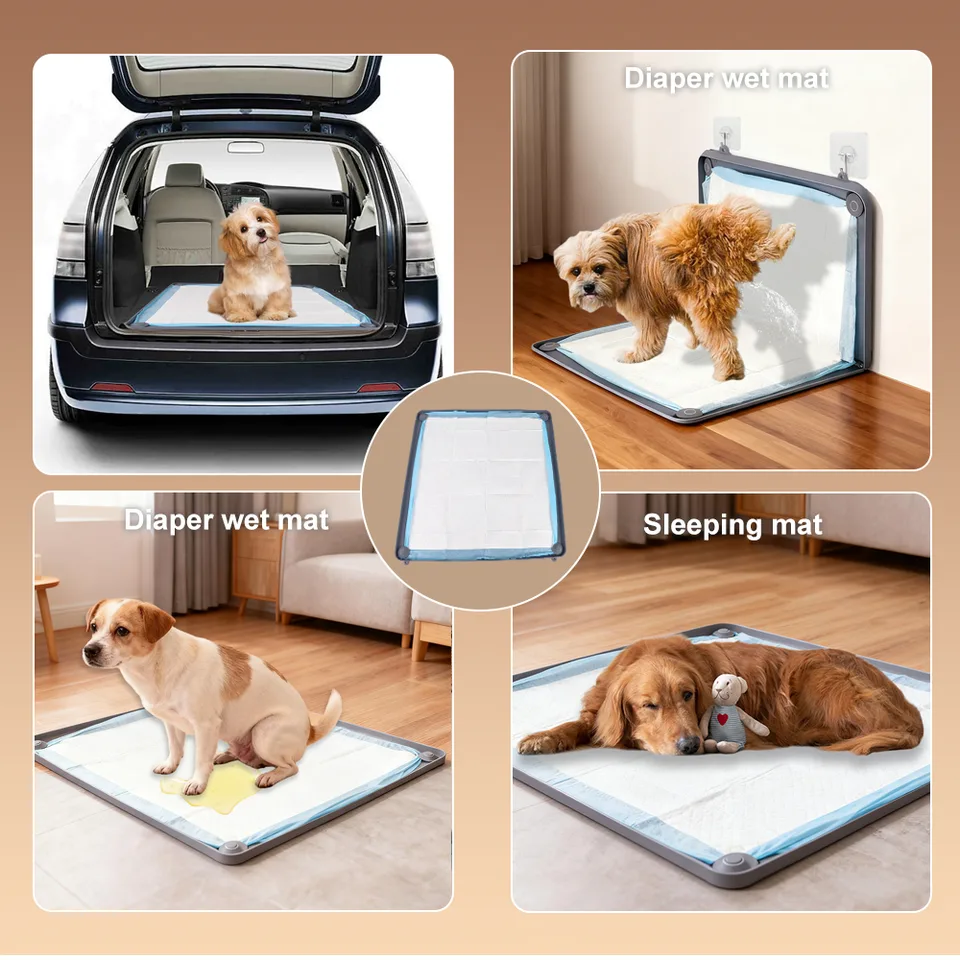 Custom Dog Training Pads Washable Pet Mat Reusable Dog Puppy Pad Waterproof Pet Pee Pads - detail view 4