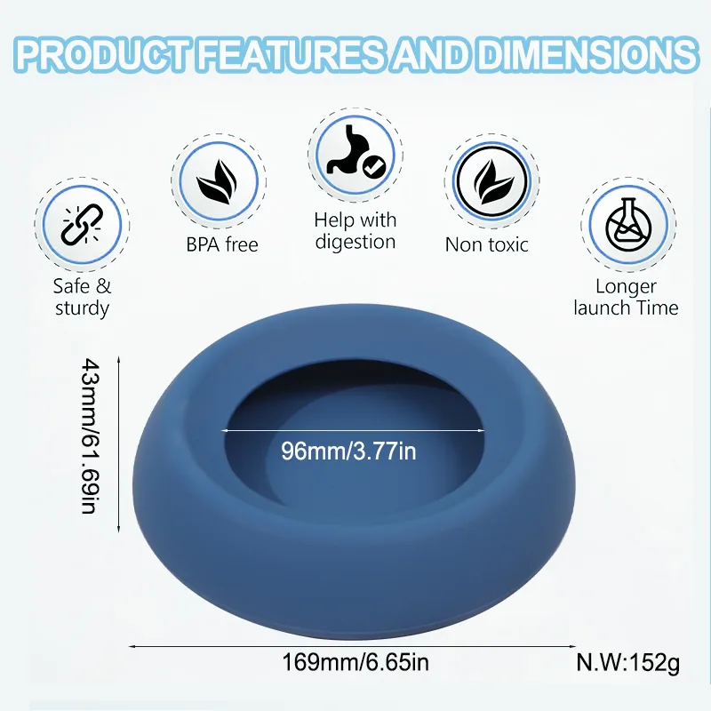 Custom Silicone Collapsible Pet Water Bowl Portable Outdoor Travel Feeding and Drinking Bowl for Dog Cat - detail view 11