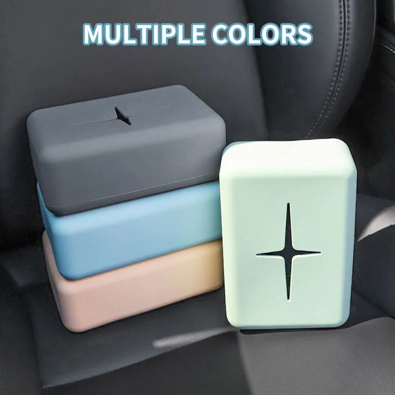 New Arrivals Custom Creative Multi-Functional Silicone Car Tissue Holder Paper Box Tissue Box for Most Car - detail view 1